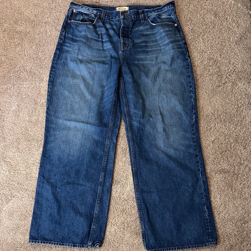 Madewell Low Slung Baggy Blue Denim